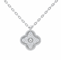 The Silver Sparkling Fortuna Bloom Flower Necklace