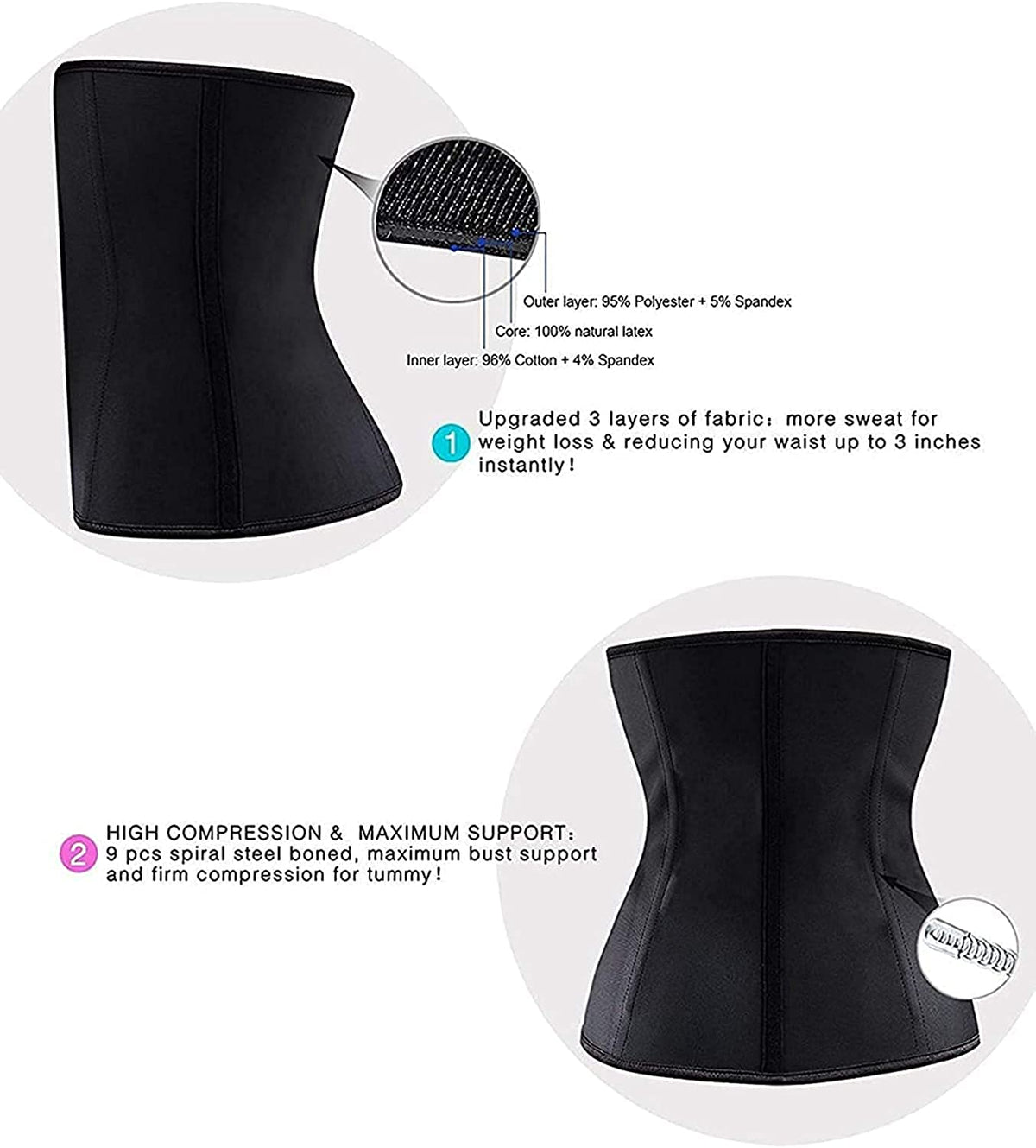 CinchHold Adjustable Hook-and-Eye Waist Trainer