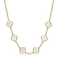 The Gold Personalised Name Clover Necklace