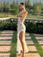 Aylee | Sleeveless Waisted Lace Dress