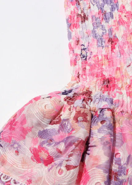 Cecilia | Strapless Floral Dress