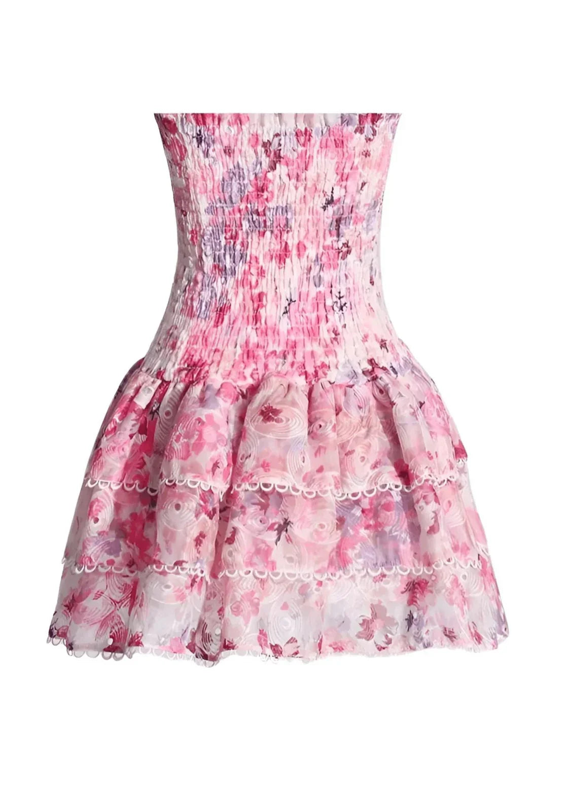 Cecilia | Strapless Floral Dress